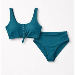 LIZAFUL Two-Piece Teal Bikini Set, Size US 8